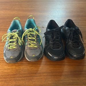 Brooks Adrenaline GTS 17 and ASICS GEL Venture 5 tennis shoes in GUC both size 6